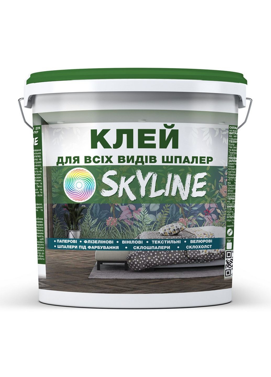 Суперміцний клей для всіх видів шпалер 10 кг SkyLine (283325965)
