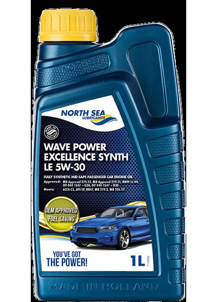Синтетична моторна олива WAVE POWER EXCELLENCE SYNTH LE 5W-30 1Л No Brand (341720990)