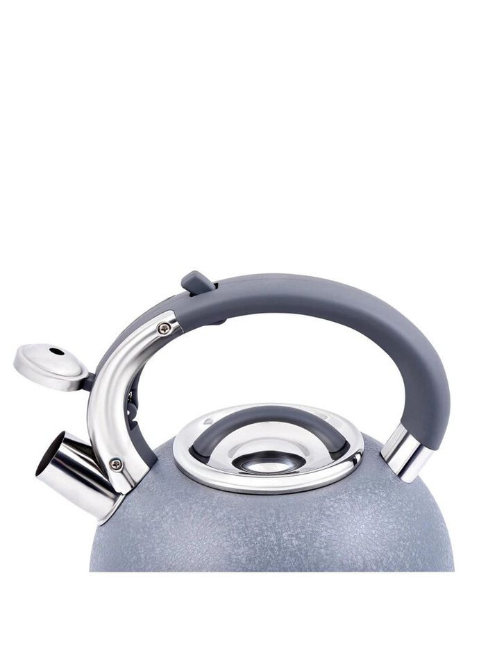 Чайник сосвистком Sieden 26-298-004 2.5 л сірий Krauff (296660958)