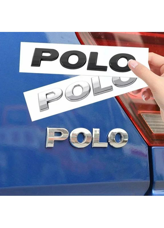 Емблема напис для (2002-2020г) ЧОРНИЙ ГЛЯНЕЦЬ 130х23 мм (на скотчі) 6R0853687A739 Volkswagen Polo (369610397)