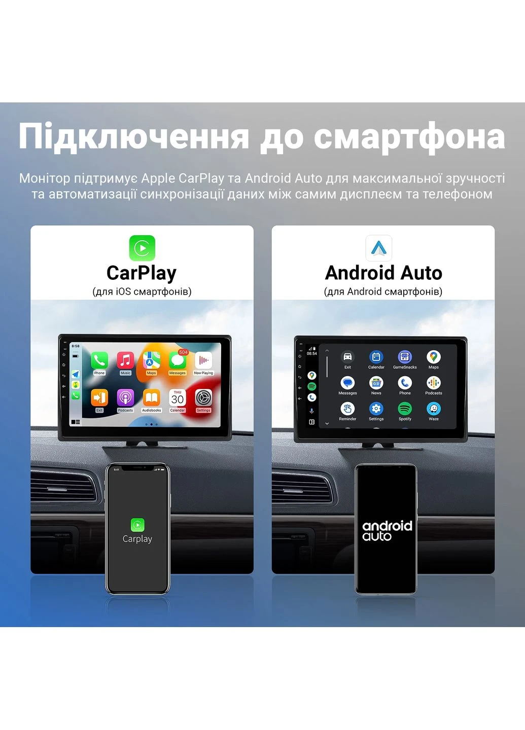 Автомобільний паркувальний комплект з 10.1" екраном та 4 камерами заднього виду A3554, для вантажних автомобілів, Podofo (375460577)