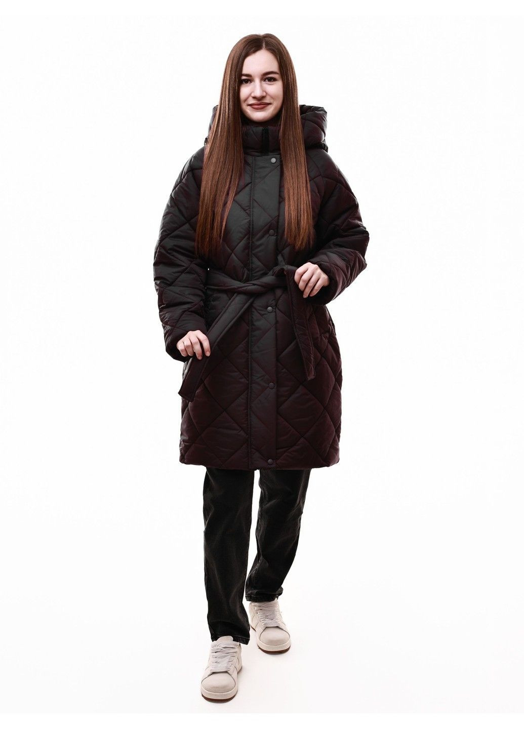 Фиолетовая зимняя куртка зимняя женская No Brand