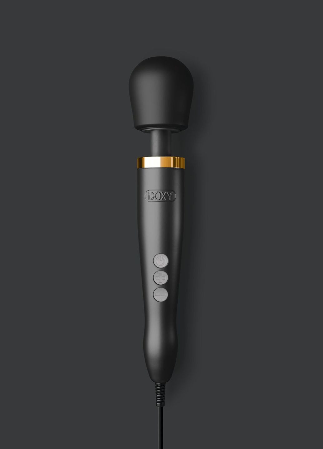 Преміальний вібромасажер Die Cast матово-чорний, з покриттям із 24-каратного золота Doxy (334344043)