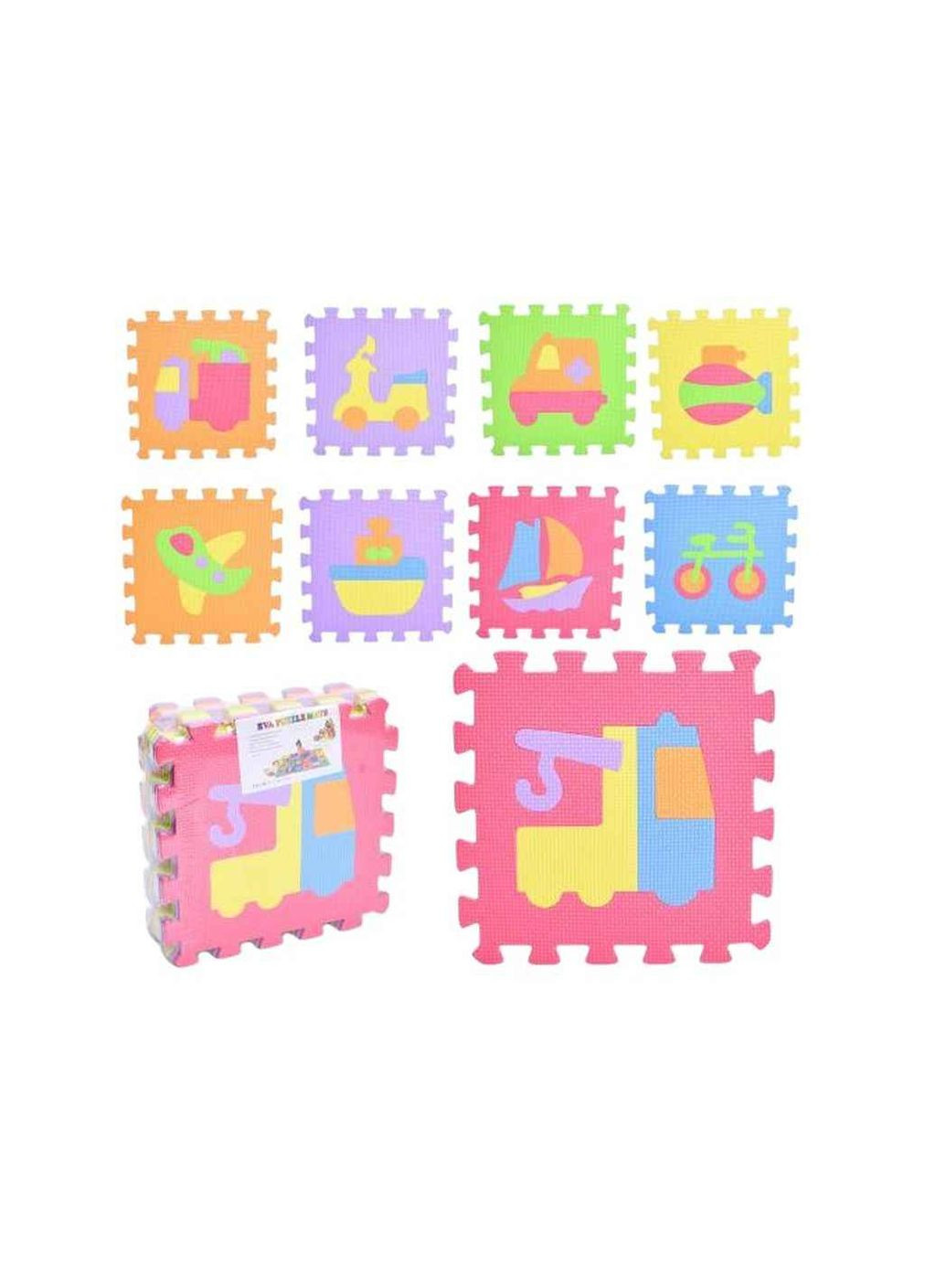 Килимок мозаїка 30*30см 9шт EVA транспорт MR 1272 Metr (362351689)