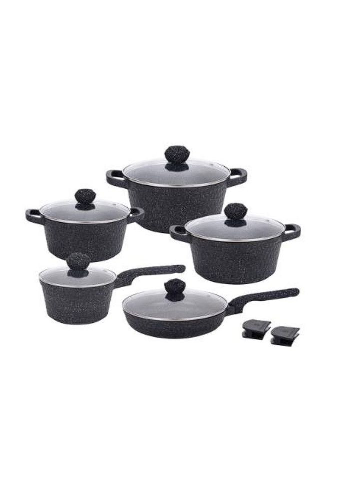 Набір казанів 10 предметів з мармуровим покриттям EB-12913 Edenberg (311584848)