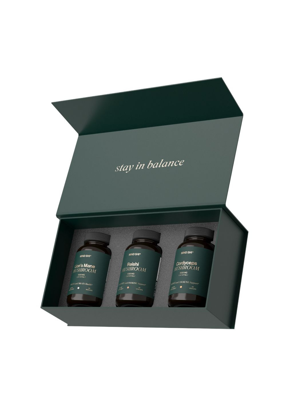 Mushroom Premium Box набір функціональних грибів для мозку та імунітету суперфуди Mind Shi (368989406)