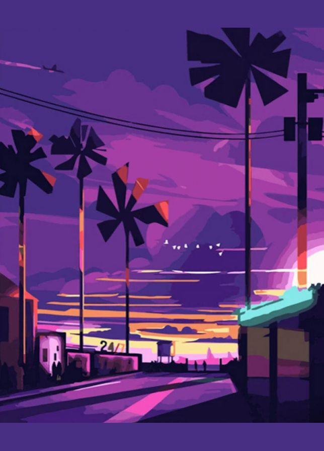 Картина по номерам Район Рalm Вeach 40х50 см GS714 ( ) Strateg (328945073)