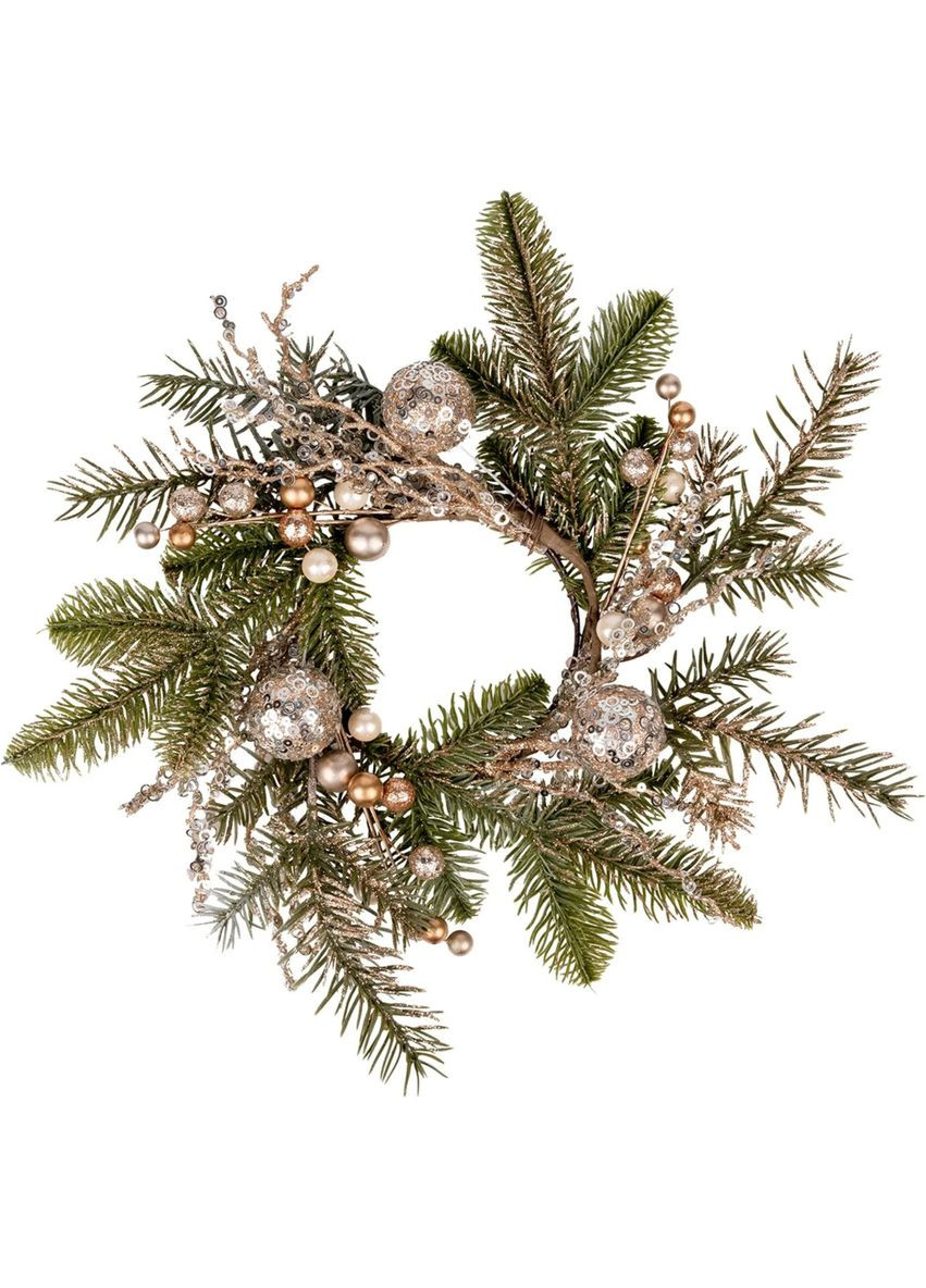 Вінок штучний різдвяний з прикрасами Fun 974775 11 см Yes (369345503)