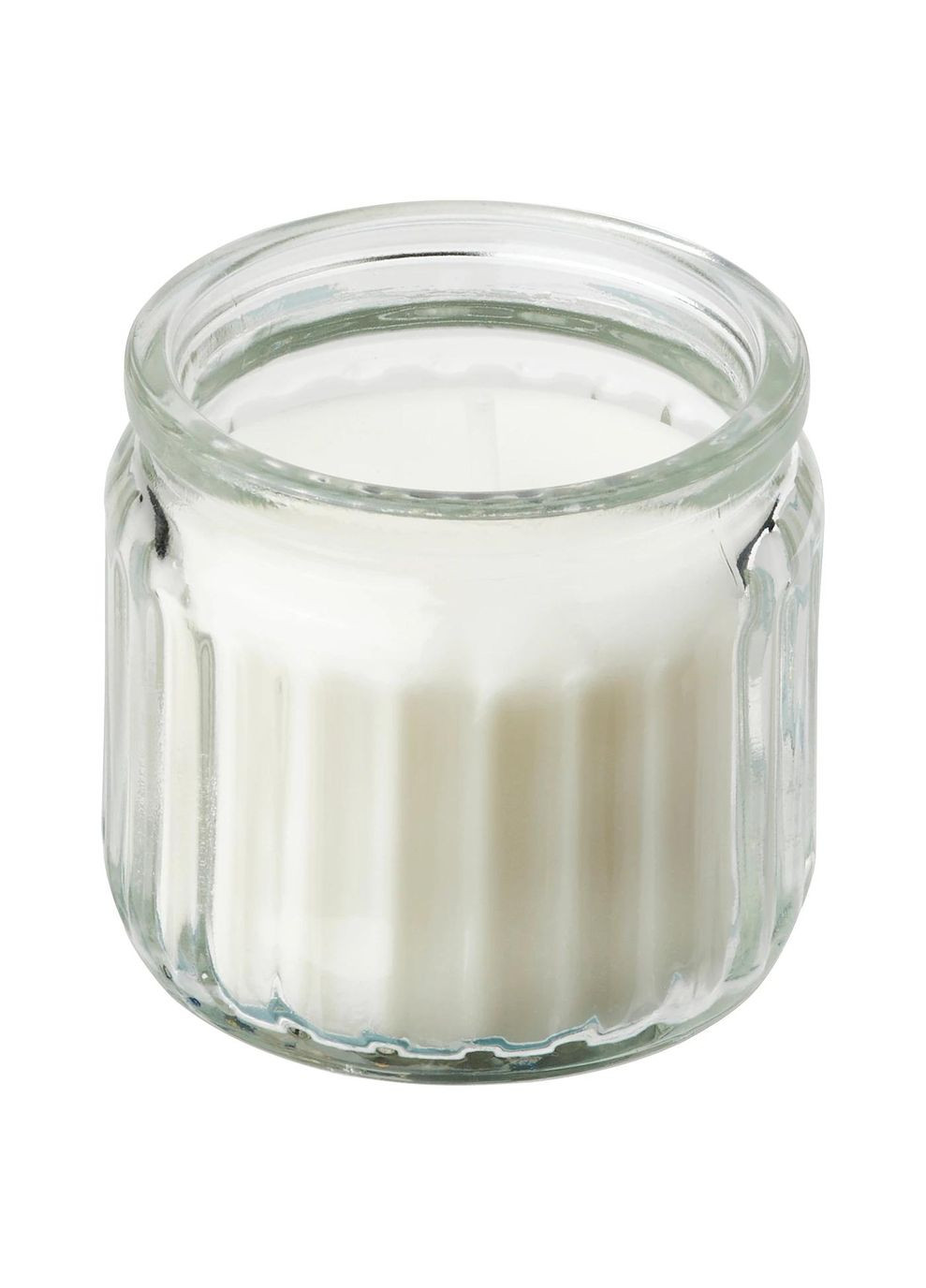 Ароматична свічка в склі ІКЕА ADLAD 12 годин білий (10502379) IKEA (267898704)