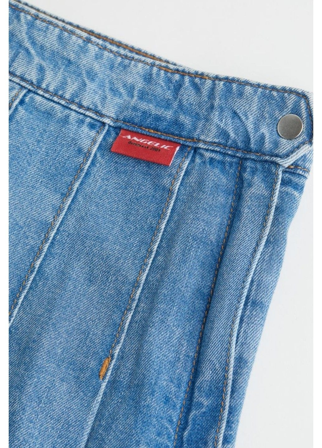 Жіноча джинсова спідниця плісе Н&М (56898) XS Синя H&M (290317114)