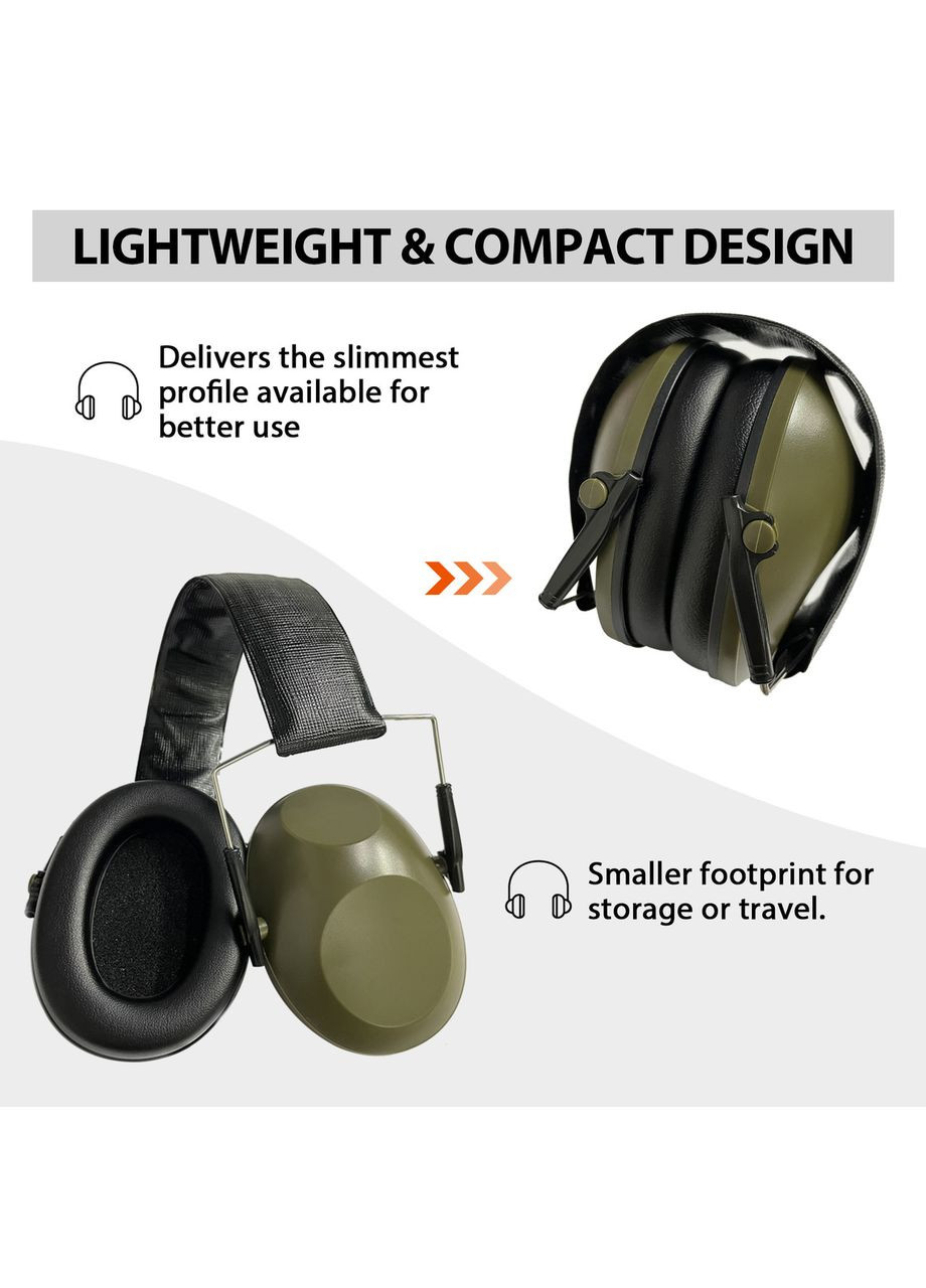 Навушники для захисту вух складні протишумні з шумоізоляцією Black No Brand (339109896)