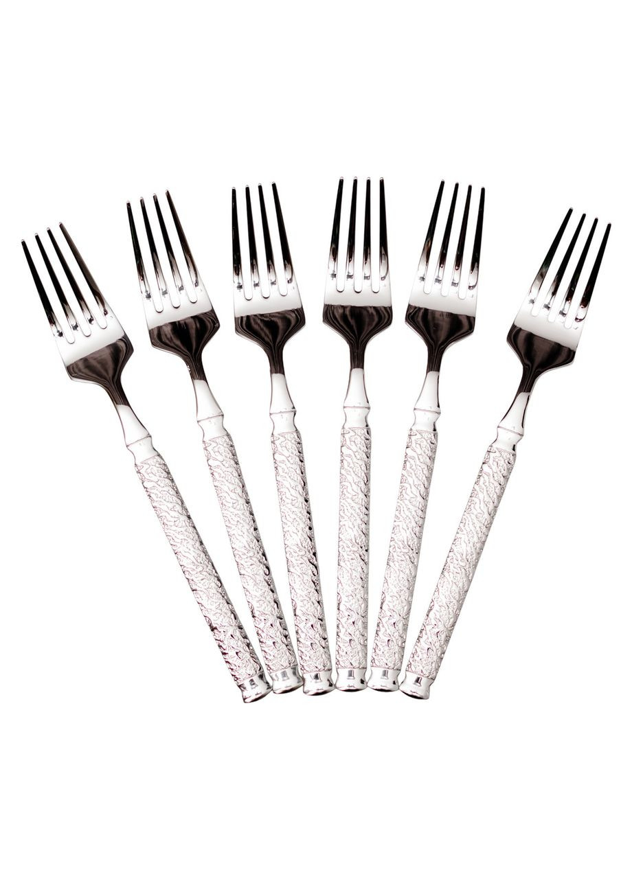 Набір десертних виделок 6 штук з нержавіючої сталі 15,5 (см) Срібло HP-8-36 Ding Lanfang (369143312)