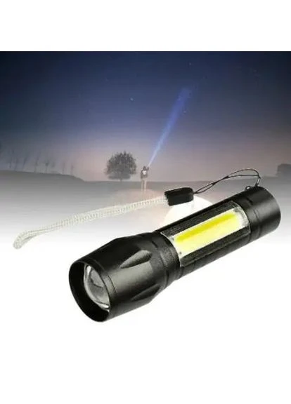 Ручний акумуляторний ліхтарик із бічним діодом Power style MX-829-COB Maraton (388600083)
