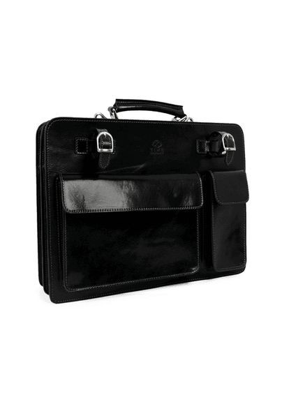 Шкіряний портфель — The Prophet — чорний Time Resistance 5204101 No Brand (298808259)