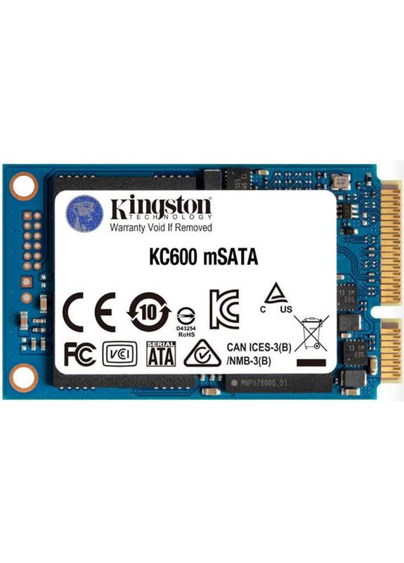 Накопичувач SSD 512GB KC600 mSATA SATAIII 3D TLC (SKC600MS/512G) Kingston (341489091)