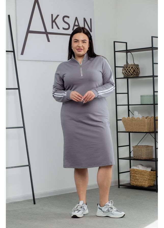 Темно-сіра повсякденний сукня 25.2616 48( ) темно сірий AKSAN
