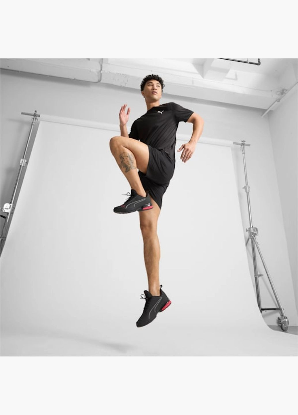 Черные мужские кроссовки viz runner sport sl running shoes black 376471-02 Puma