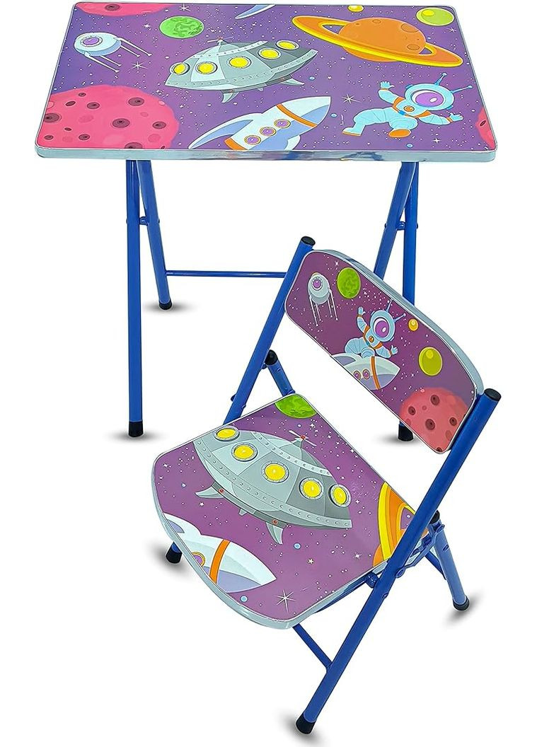 Комплект детский A19-SPACE, складной столик и стульчик, розовый Bambi (316185111)