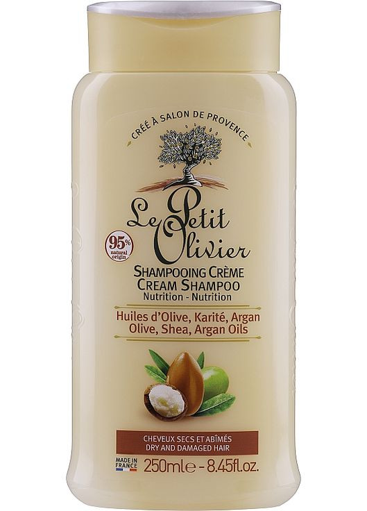 Шампунь для сухих и поврежденных волос Olive Karite Argan Shampoo 250ml (70809-175597) Le Petit Olivier (368667786)