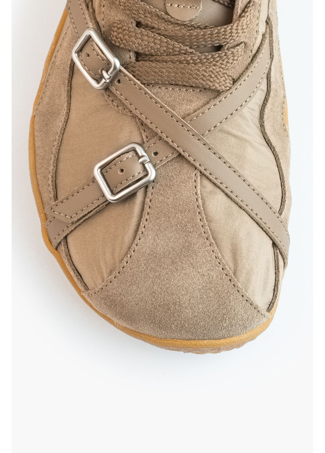 Кроссовки NUGAIA Soft Stripes Flex Women Sneakers темно-бежевые (365434942)