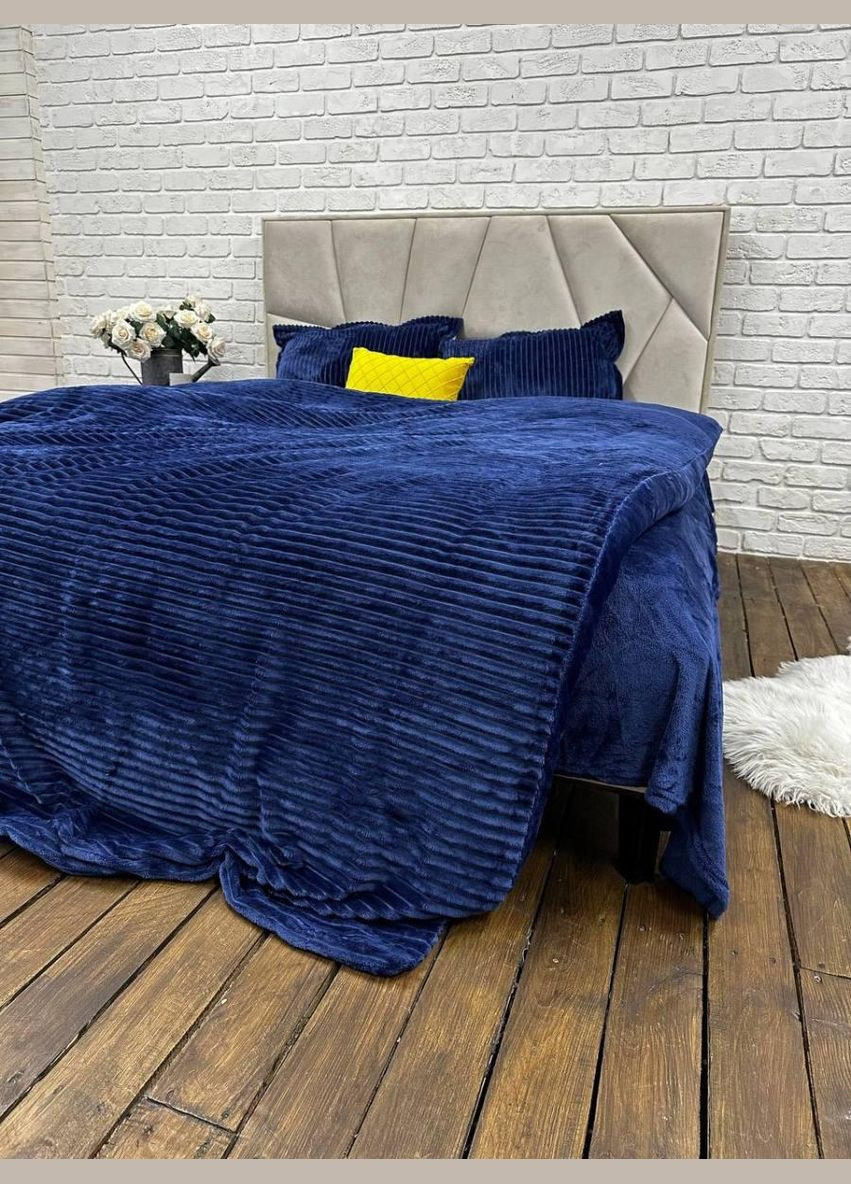 Постільна білизна плюшева два підковдри Сімейний Синій (П4К-mur-sharp-size-009-03) No Brand (308754873)