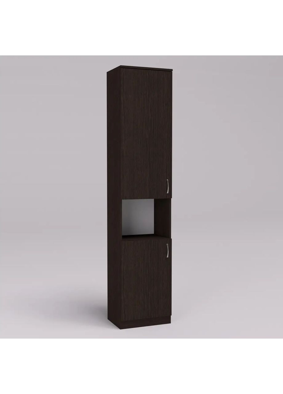 Шкаф пенал книжный Kontinent ОПК 1 Антрацит 45х34х210 см Континент (359502648)