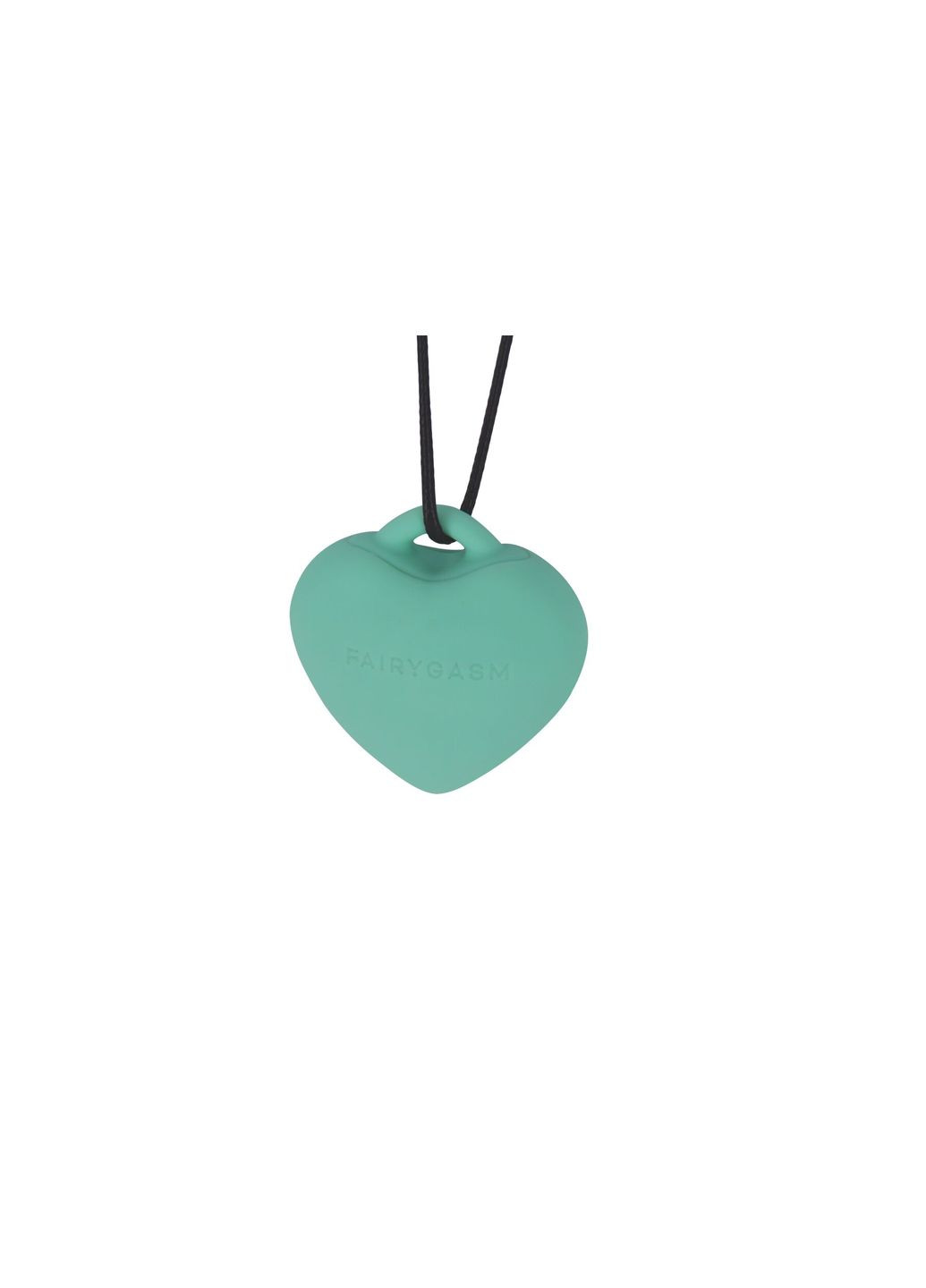 Минивибратор «Сердечко» PleasureStone green, 9 режимов, на шнурке FairyGasm (335387325)