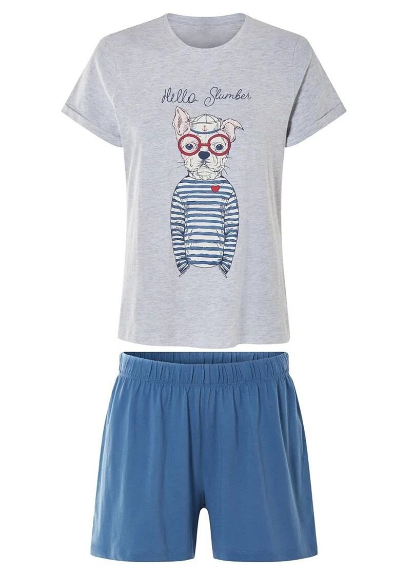 Комбинированная всесезон пижама футболка + шорты Esmara