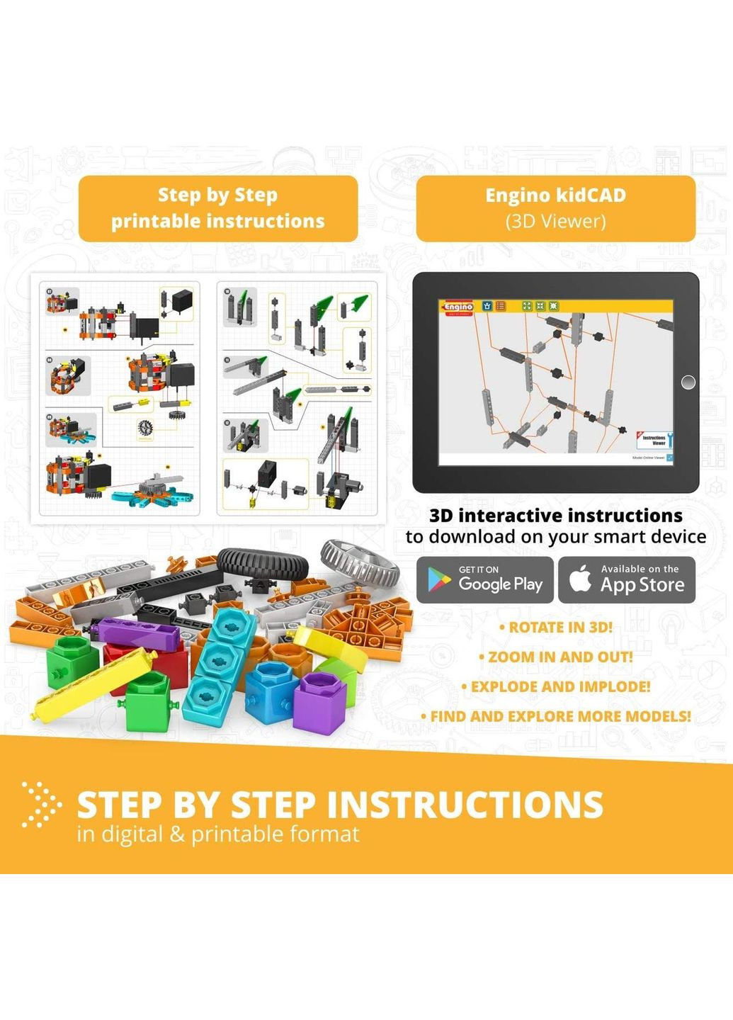 Конструктор STEM & Robotics Mini Set v2 Engino (362916236)