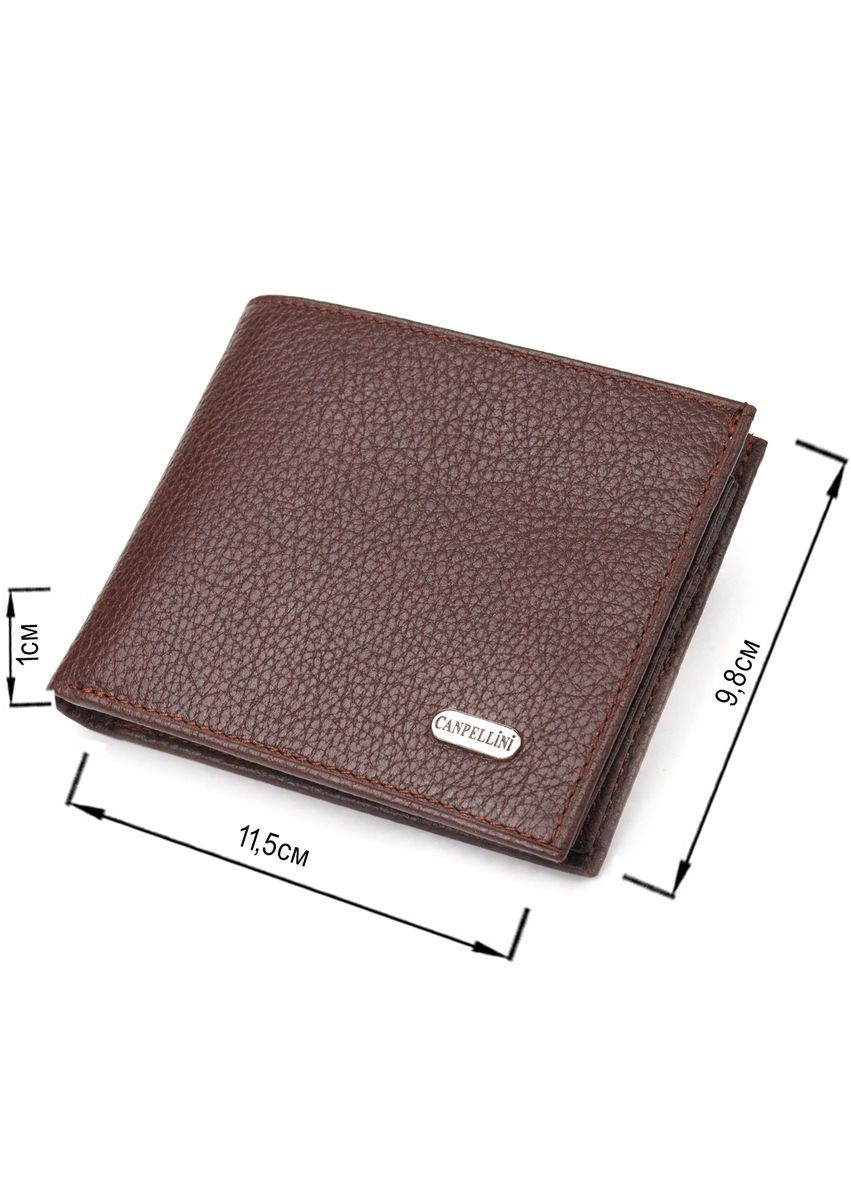 Практичний гаманець для чоловіків у два складення з натуральної шкіри флотар 21586 Canpellini (331913399)