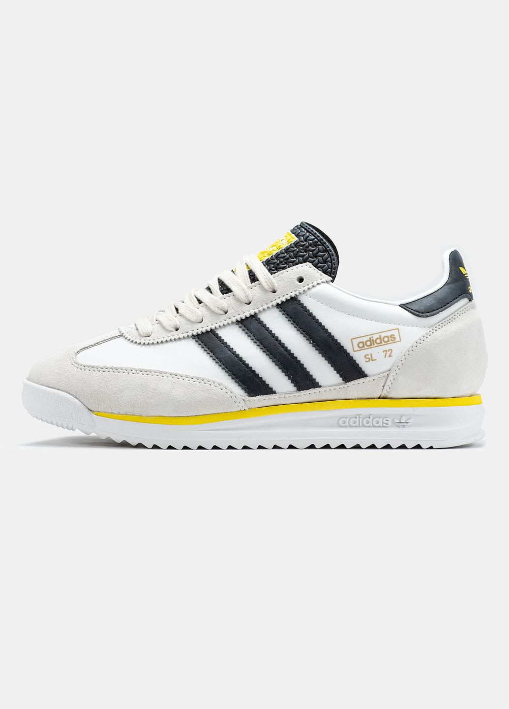 Білі Осінні кросівки чоловічі і жіночі adidas sl 72 white black yellow | адідас сл 72 білі No Brand