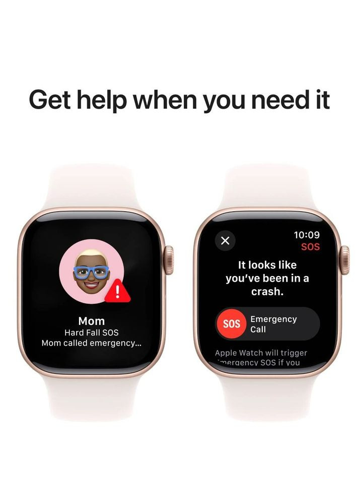 Смарт-годинник Watch Series 10 GPS 46mm Rose Gold Alum with Light Blush Sp/b - M/L (MWWU3QH/A) Apple (370607459)