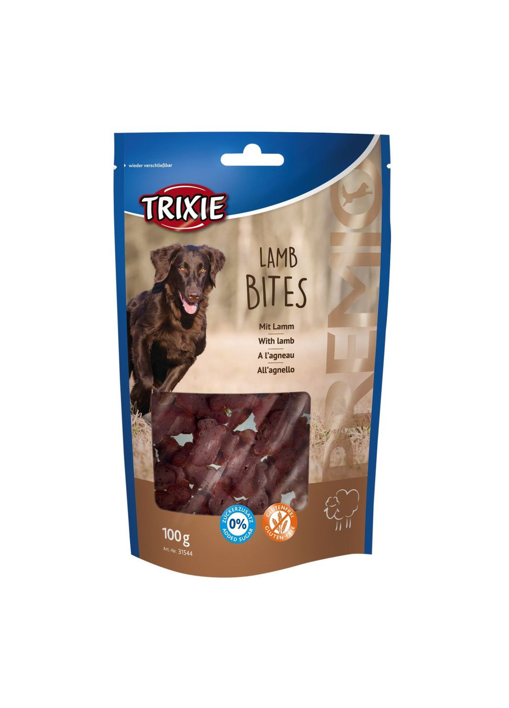 Лакомство для собак 31544 Lamb Bites с ягненком 100 г (4047974315880) Trixie (279568487)