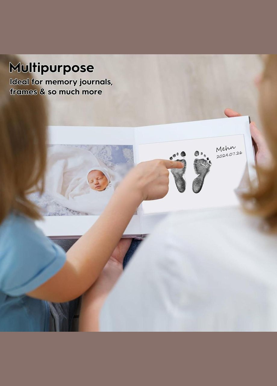 Набір для створення відбитків дитячих ручок та ніжок Чорний No Brand (342099253)