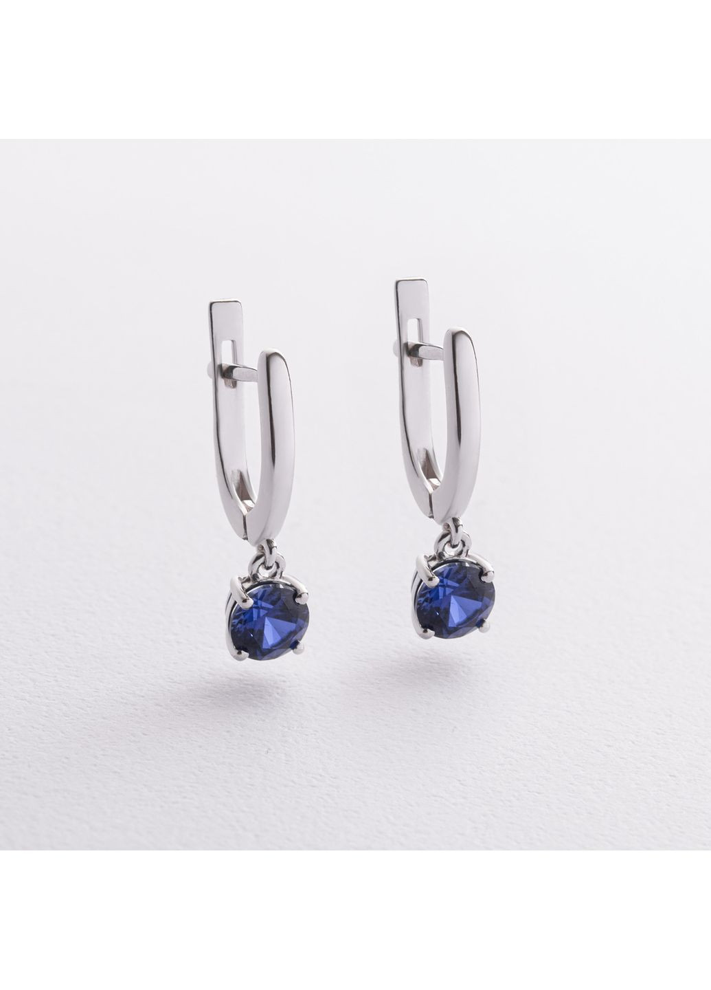 Серебряные серьги с сапфирами 2541/1p-HSPH Oniks (373664586)