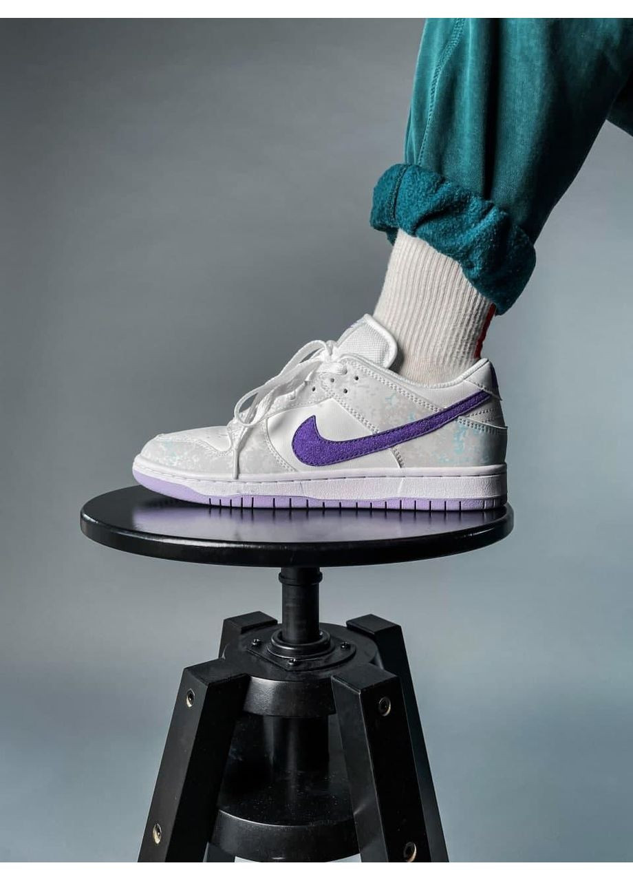 КРОСІВКИ ЖІНОЧІ NIKE DUNK DUNK LOW PURPLE PULSE НАЙК СБ ДАНК No Brand білі демісезони (367177014)