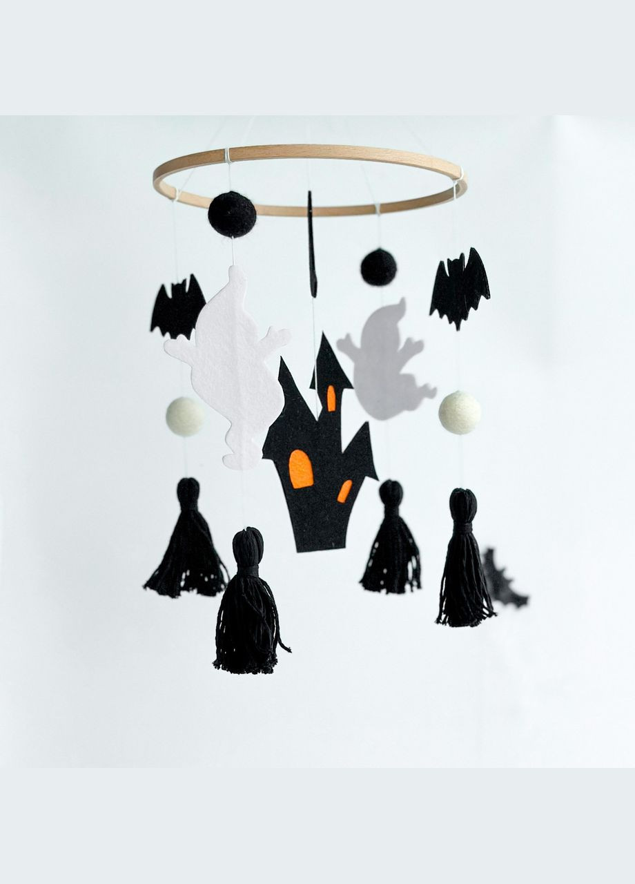 Дитячий мобіль на ліжечко для немовлят ручної роботи WooolyWool «Хеловін» No Brand (342758008)
