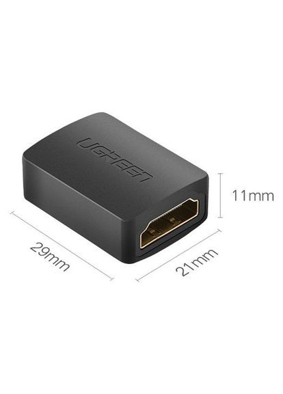 Соединитель HDMI 2.0 4K@60Hz F/F Black (20107) Ugreen (300523823)