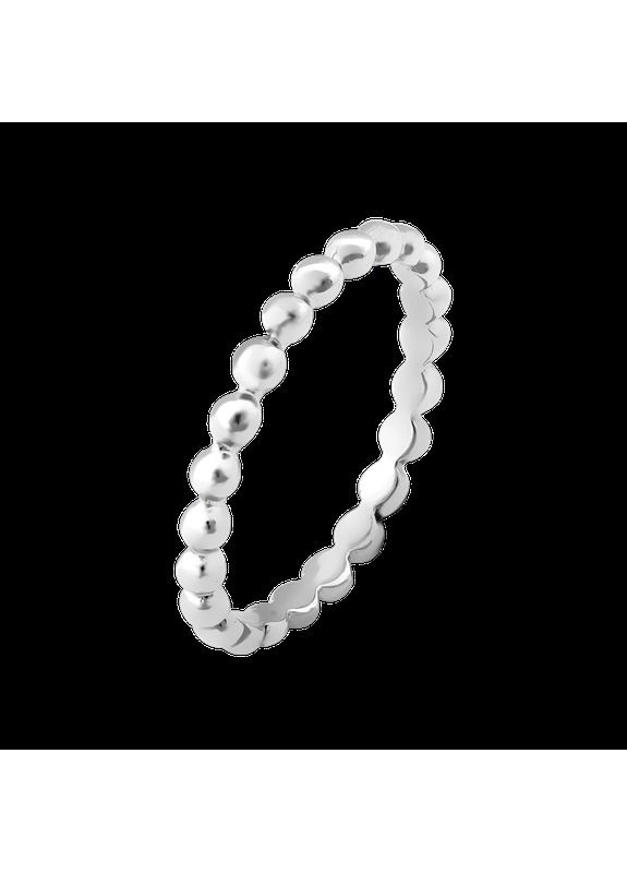 Комплект срібний маленькі Намистинки без камінців сережки пусети та каблучка No Brand (362177108)