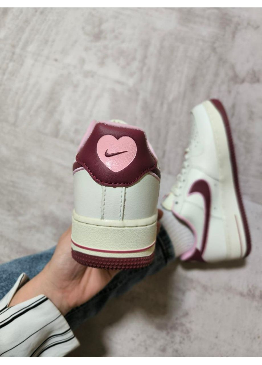 КРОСІВКИ ЖІНОЧІ NIKE AIR FORCE 1 CHERRY НАЙК АІР ФОРС 1 ПРЕМІУМ No Brand білі демісезони (368884421)