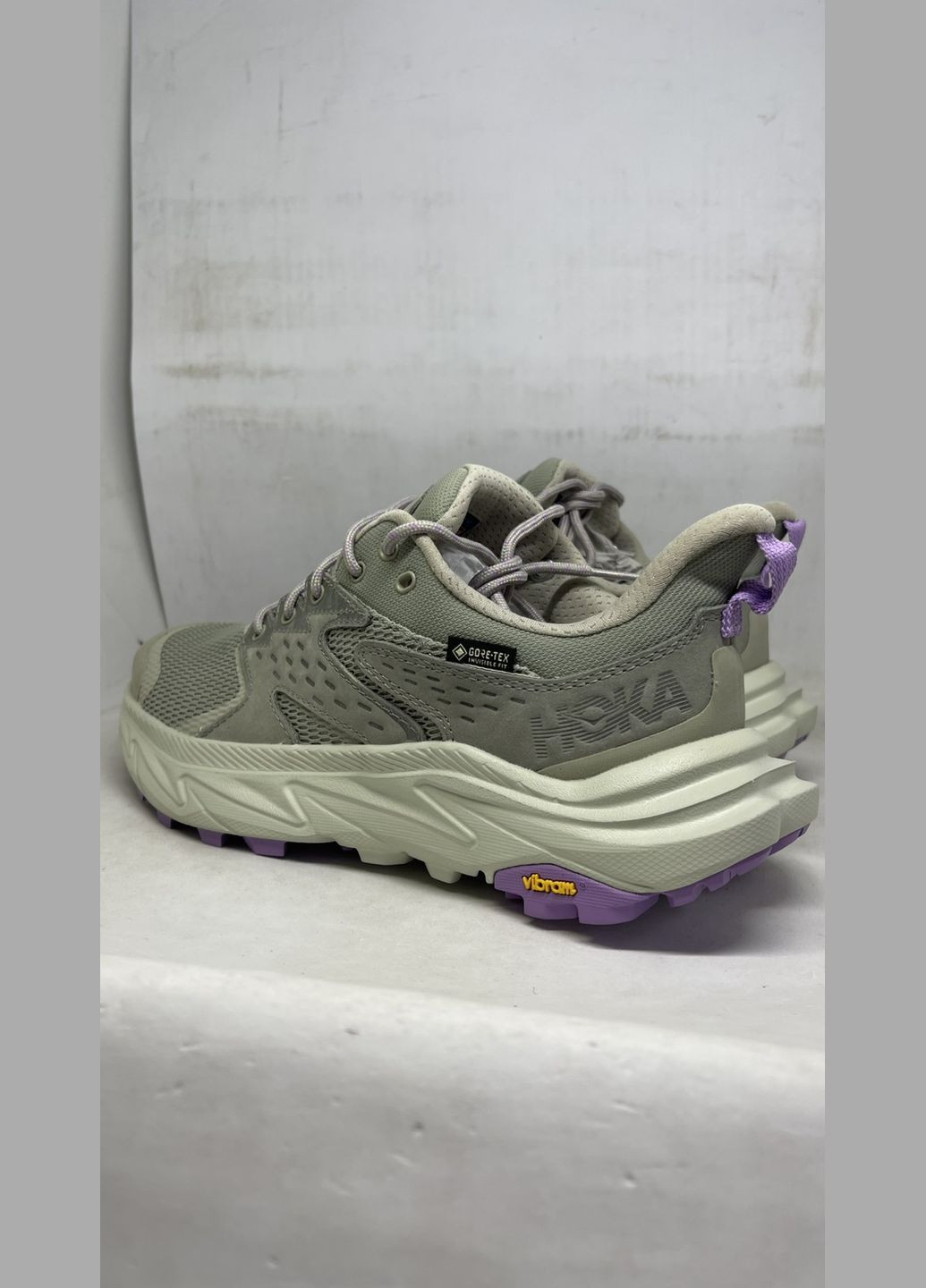 Серые кроссовки унисекс HOKA anacapa 2 low gtx gore-tex