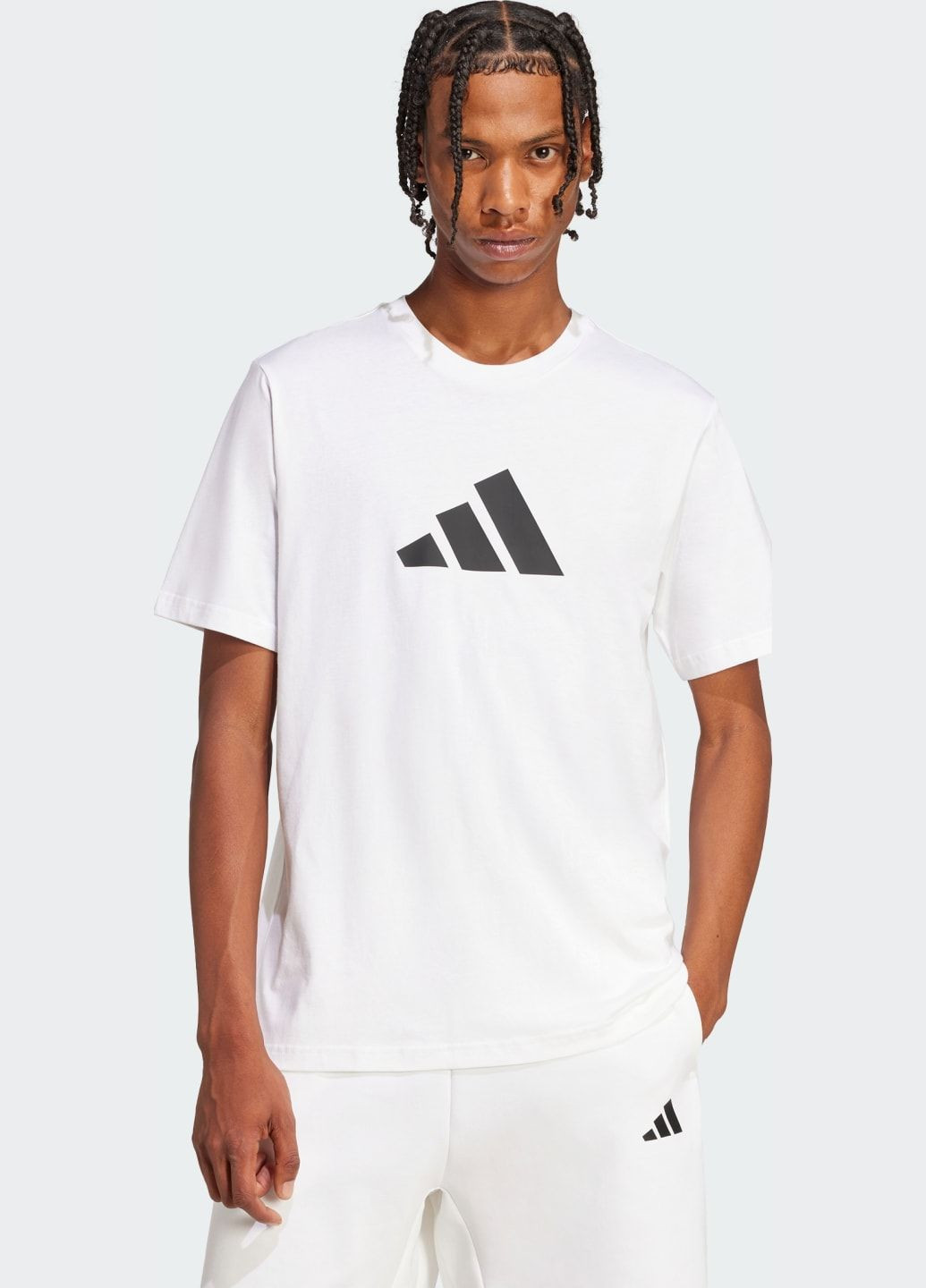Белая футболка future icons 3 bar logo adidas