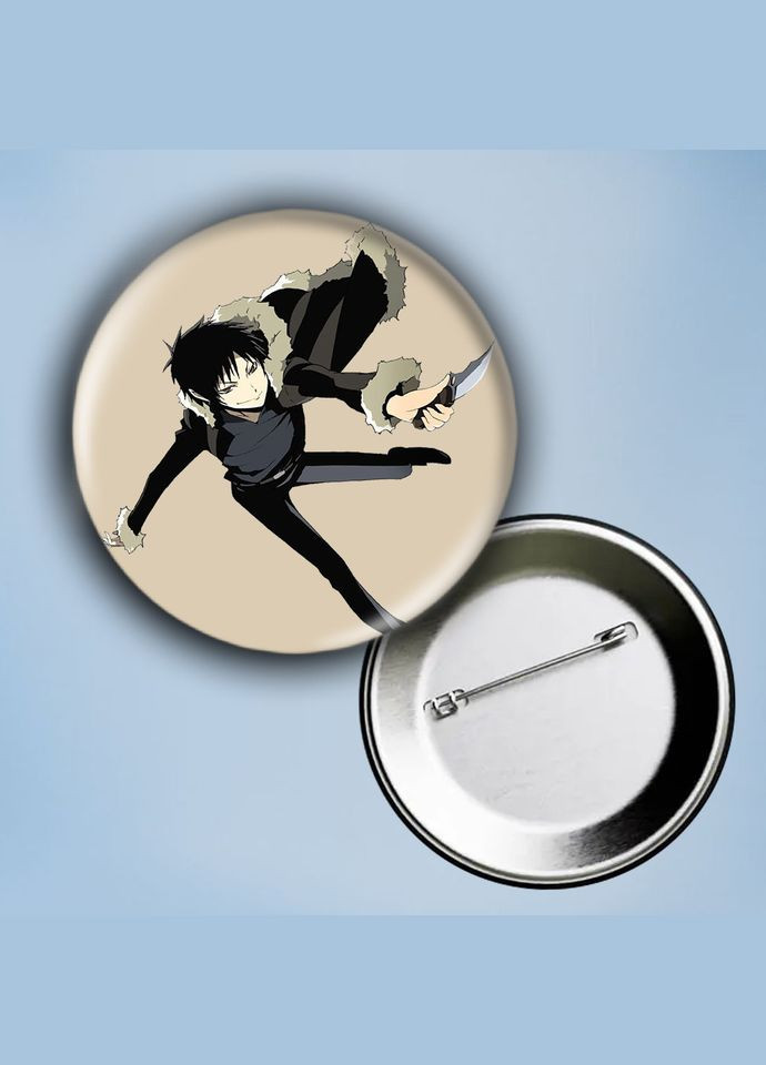 Значок на булавці Аніме Дюрарара #11 металевий 56 мм No Brand (304508343)
