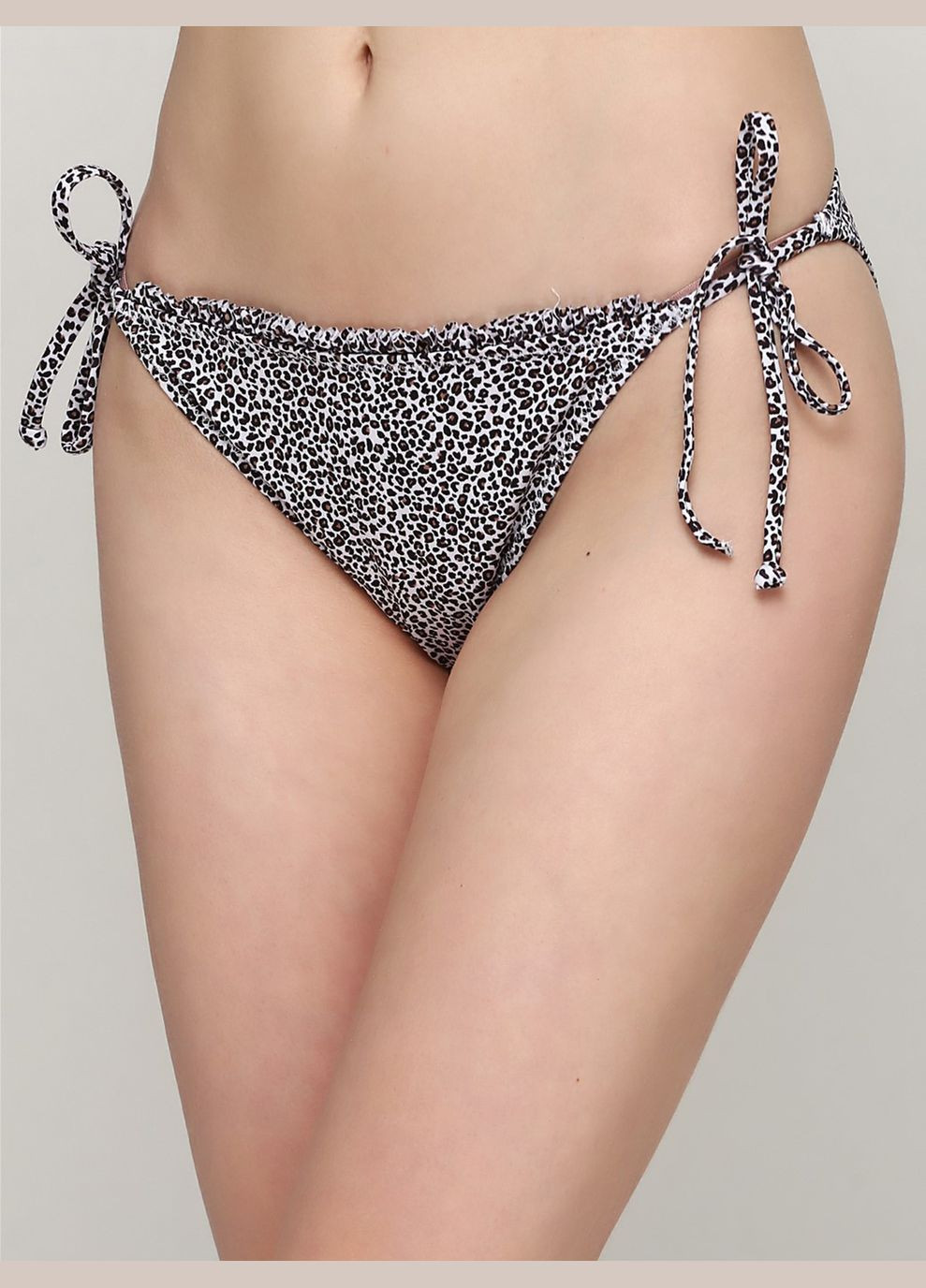 Белые купальные женские трусы леопард леопардовый H&M