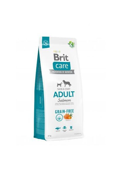 Сухий корм Dog Grain-free Adult для собак малих і середніх порід, беззерновий з лососем, 12 кг (*) Brit Care (323219502)