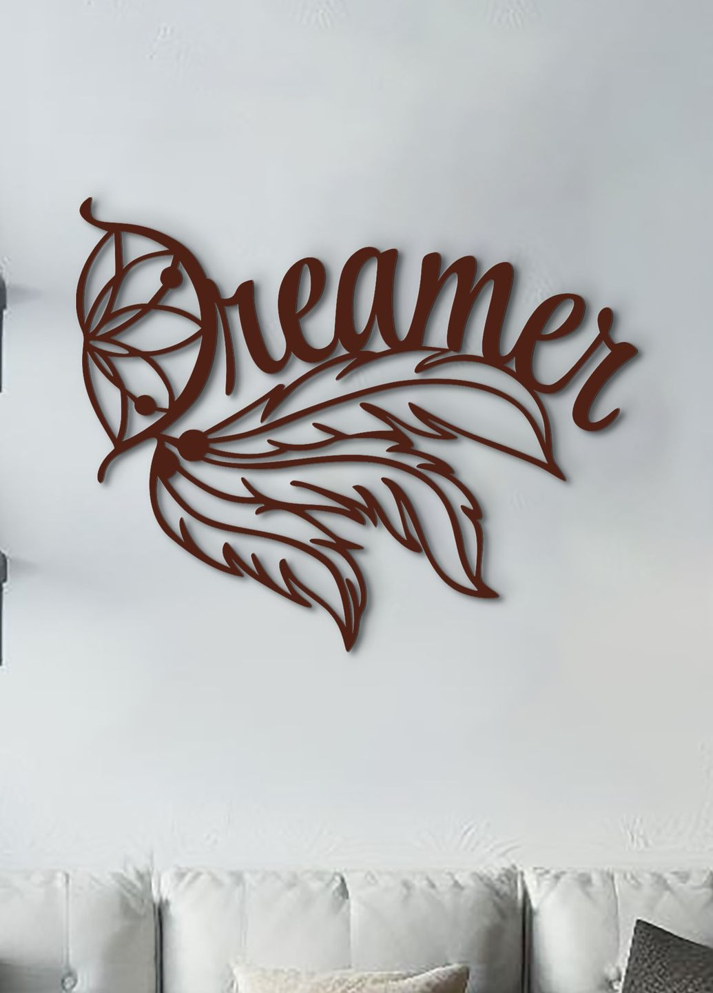 Дерев'яна картина на стіну в спальню, декор в кімнату "Сон", стиль мінімалізм 25х33 см Woodyard (292112943)