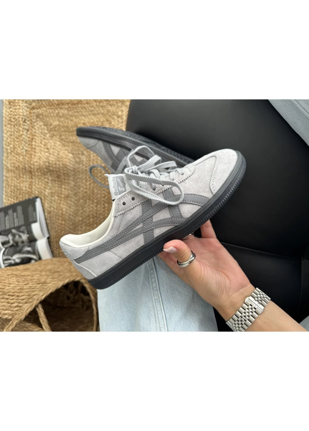 КРОСІВКИ ЖІНОЧІ ASICS ONITSUKA TIGER TOKUTEN GREY АСІКС ОНІТСУКА СІРІ No Brand сірі демісезони (390381143)