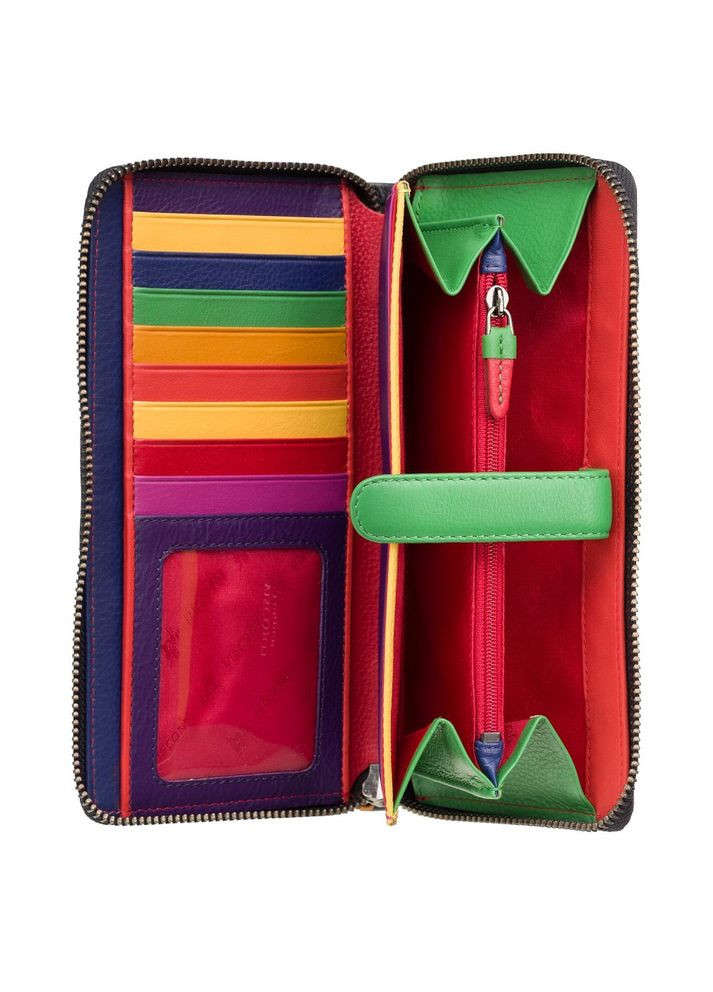 Кошелек женский LV5 BK MULTIPassion c RFID (Black-Multi Love) Visconti (303831005)