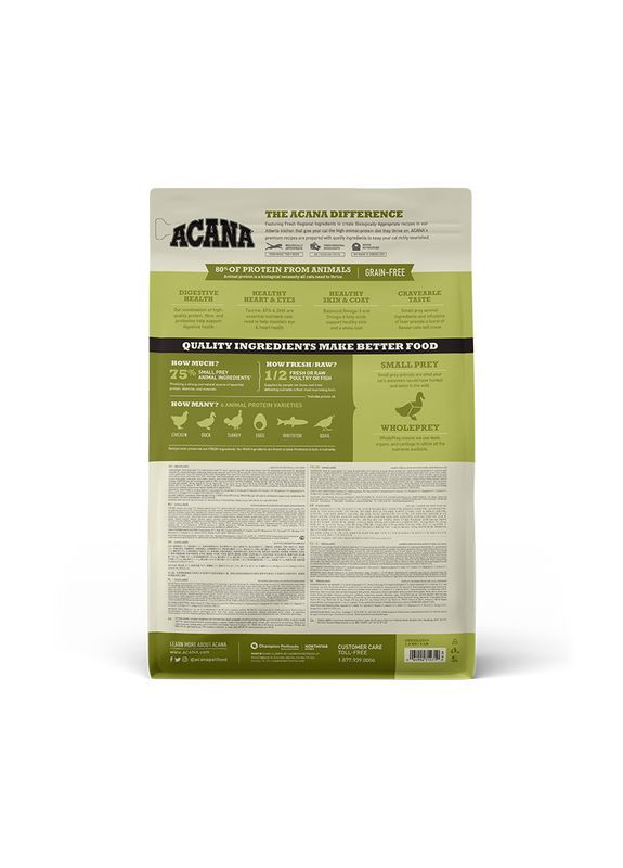 Сухий корм для кішок всіх порід Grasslands Cat 1.8 кг (a64218) Acana (315501841)