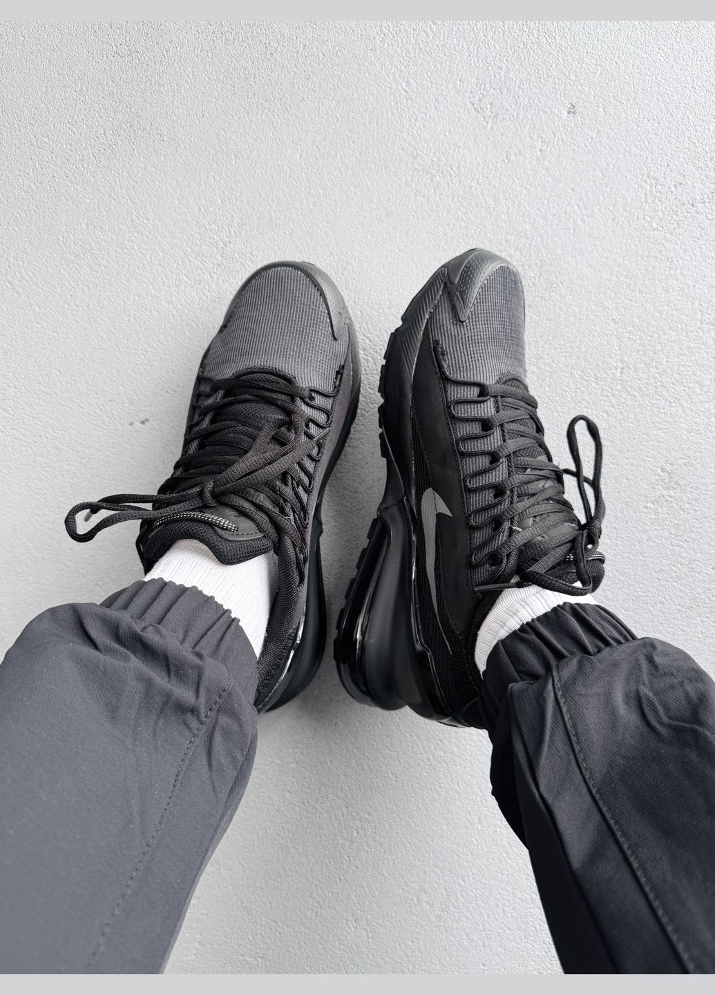 Темно-серые демисезонные кроссовки мужские nike air max 270 pulse roam grey | найк эир макс 270 пульс серые No Brand